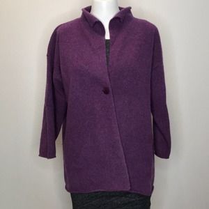 EILEEN FISHER Purple Wool & Cashmere Sweater Medium